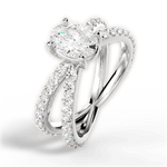 Lauren Oval Cut Lab Grown Diamond 18Kt White Gold Engagement Ring - View 4