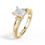 Florence Radiant Cut Lab Grown Diamond 18Kt Yellow Gold Engagement Ring - View 2