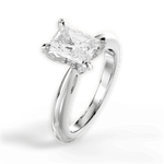 Elaine Radiant Cut Lab Grown Diamond 14Kt White Gold Engagement Ring - View 2