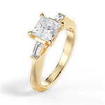 Emily Princess Cut Lab Grown Diamond 18Kt Yellow Gold Engagement Ring - View 3