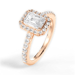 Kathleen Radiant Cut Lab Grown Diamond 18Kt Rose Gold Engagement Ring - View 3