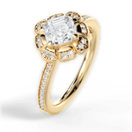 Hayley Asscher Cut Lab Grown Diamond 18Kt Yellow Gold Engagement Ring - View 4