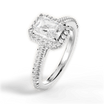 Jenny Radiant Cut Lab Grown Diamond 18Kt White Gold Engagement Ring - View 3