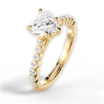 Dana Heart Cut Lab Grown Diamond 18Kt Yellow Gold Engagement Ring - View 3