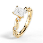 Emma Radiant Cut Lab Grown Diamond 18Kt Yellow Gold Engagement Ring - View 4