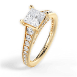 Leslie Princess Cut Lab Grown Diamond 18Kt Yellow Gold Engagement Ring - View 2