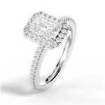 Joanne Radiant Cut Lab Grown Diamond 18Kt White Gold Engagement Ring - View 3