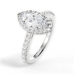 Kathleen Marquise Cut Lab Grown Diamond Platinum Engagement Ring - View 4