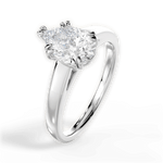 Anna Pear Cut Lab Grown Diamond 18Kt White Gold Engagement Ring - View 4