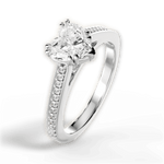 Denise Heart Cut Lab Grown Diamond Platinum Engagement Ring - View 3