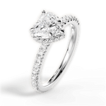 Isabella Heart Cut Lab Grown Diamond 14Kt White Gold Engagement Ring - View 2