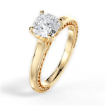 Carrie Cushion Cut Lab Grown Diamond 18Kt Yellow Gold Engagement Ring - View 4