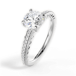 Caroline Round Cut Lab Grown Diamond 18Kt White Gold Engagement Ring - View 4