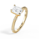 Chloe Radiant Cut Lab Grown Diamond 18Kt Yellow Gold Engagement Ring - View 4