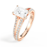Kendra Radiant Cut Lab Grown Diamond 18Kt Rose Gold Engagement Ring - View 3