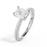 Kristen Radiant Cut Lab Grown Diamond 18Kt White Gold Engagement Ring - View 4