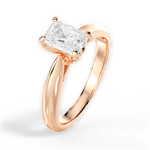 Dolores Radiant Cut Lab Grown Diamond 18Kt Rose Gold Engagement Ring - View 4