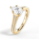 Delia Pear Cut Lab Grown Diamond 18Kt Yellow Gold Engagement Ring - View 4