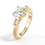 Emily Heart Cut Lab Grown Diamond 18Kt Yellow Gold Engagement Ring - View 2