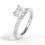 Janice Asscher Cut Lab Grown Diamond 14Kt White Gold Engagement Ring - View 2