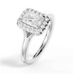 Geneva Radiant Cut Lab Grown Diamond 18Kt White Gold Engagement Ring - View 4