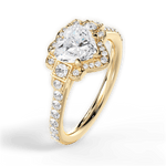 Joyce Heart Cut Lab Grown Diamond 18Kt Yellow Gold Engagement Ring - View 3