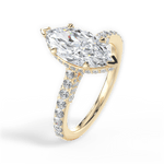 Laura Marquise Cut Lab Grown Diamond 18Kt Yellow Gold Engagement Ring - View 4