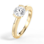 Bridget Round Cut Lab Grown Diamond 18Kt Yellow Gold Engagement Ring - View 4