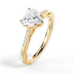 Christina Heart Cut Lab Grown Diamond 18Kt Yellow Gold Engagement Ring - View 4