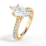 Gilda Marquise Cut Lab Grown Diamond 18Kt Yellow Gold Engagement Ring - View 3