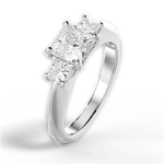 Dorothy Princess Cut Lab Grown Diamond Platinum Engagement Ring - View 2