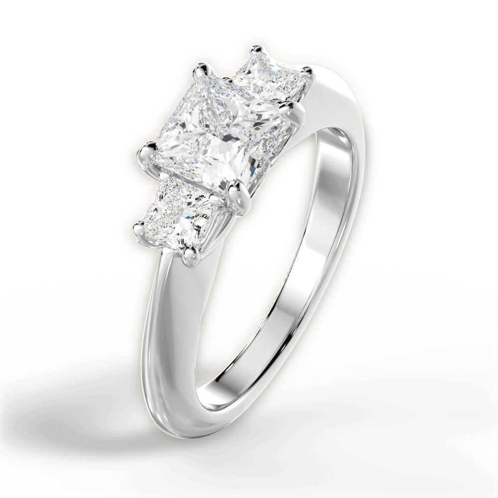 Dorothy Princess Cut Lab Grown Diamond Platinum Engagement Ring - View 2