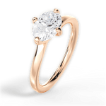 Ashley Oval Cut Lab Grown Diamond 18Kt Rose Gold Engagement Ring - View 4