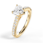Elizabeth Heart Cut Lab Grown Diamond 18Kt Yellow Gold Engagement Ring - View 4