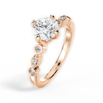Catherine Round Cut Lab Grown Diamond 18Kt Rose Gold Engagement Ring - View 4
