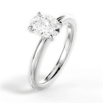 Allison Oval Cut Lab Grown Diamond 18Kt White Gold Engagement Ring - View 3