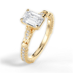 Gabriela Emerald Cut Lab Grown Diamond 18Kt Yellow Gold Engagement Ring - View 2