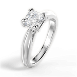 Camila Asscher Cut Lab Grown Diamond Platinum Engagement Ring - View 2