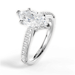 Elizabeth Marquise Cut Lab Grown Diamond 14Kt White Gold Engagement Ring - View 2