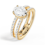 Christie Oval Cut Lab Grown Diamond 18Kt Yellow Gold Engagement Ring - View 4