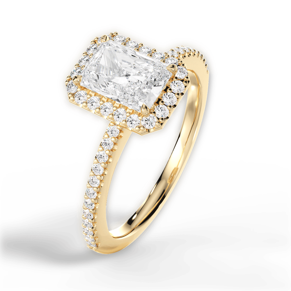 Joanne Radiant Cut Lab Grown Diamond 18Kt Yellow Gold Engagement Ring - View 4