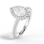 Joanne Pear Cut Lab Grown Diamond 14Kt White Gold Engagement Ring - View 2
