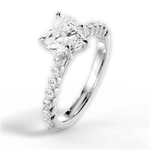 Dana Heart Cut Lab Grown Diamond 14Kt White Gold Engagement Ring - View 4