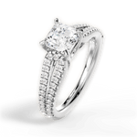 Jessica Asscher Cut Lab Grown Diamond 14Kt White Gold Engagement Ring - View 2