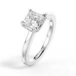 Gemma Princess Cut Lab Grown Diamond 18Kt White Gold Engagement Ring - View 4