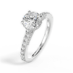 Laura Round Cut Lab Grown Diamond 18Kt White Gold Engagement Ring - View 3