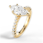 Dana Marquise Cut Lab Grown Diamond 18Kt Yellow Gold Engagement Ring - View 4