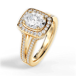 Mackenzie Oval Cut Lab Grown Diamond 18Kt Yellow Gold Engagement Ring - View 4