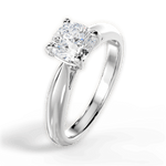 Amy Cushion Cut Lab Grown Diamond 18Kt White Gold Engagement Ring - View 2