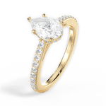 Joan Pear Cut Lab Grown Diamond 18Kt Yellow Gold Engagement Ring - View 4